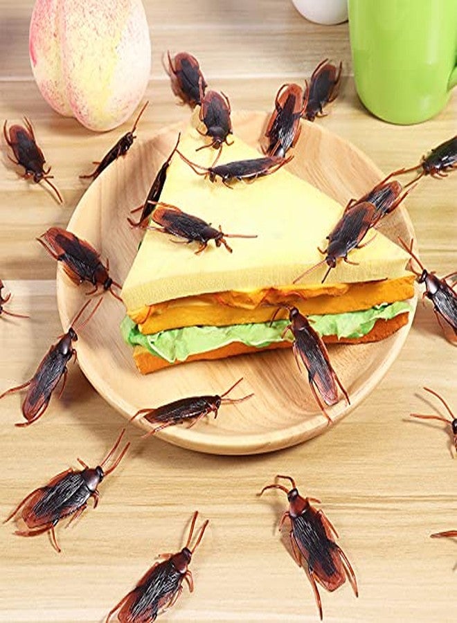 Fibroxify 5pcs Realistic Fake Cockroaches for Halloween Prank, Home Decor, Party Props - Image 2